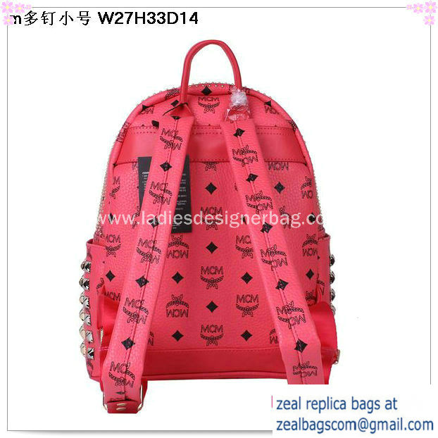 High Quality Replica MCM Small Stark Front Studs Backpack MC4237S Red - Click Image to Close